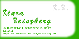 klara weiszberg business card